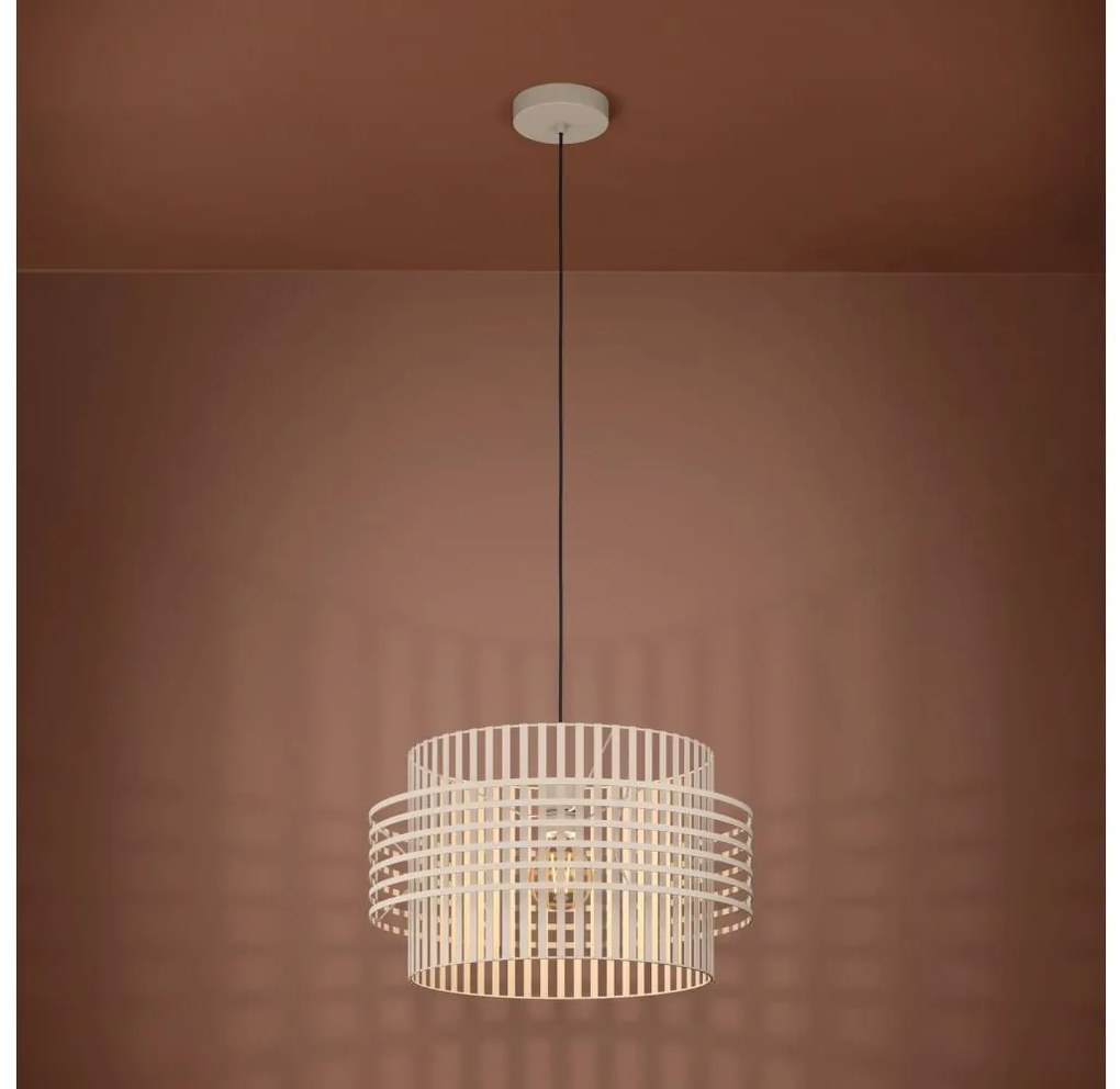 Eglo 390145 - Csillár zsinóron OLTAMAR 1xE27/40W/230V átm. 48 cm krémes