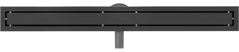 Mexen Flat 360°, rozsdamentes acél zuhanyfolyó, M13 modell 2 az 1-ben csempék lerakásához 80 cm, fekete matt, 1710080-40