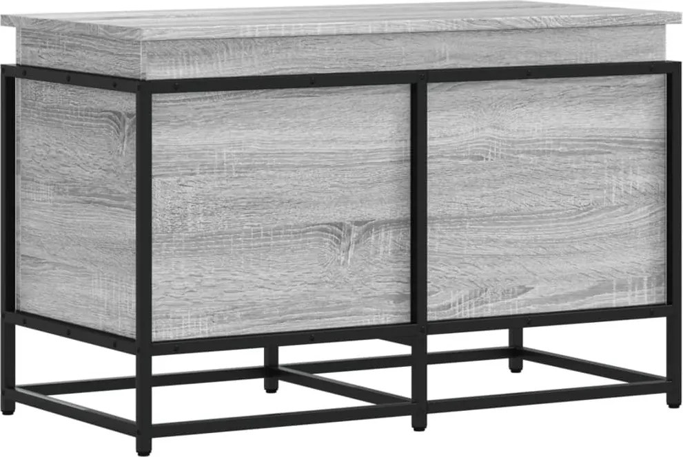 vidaXL szürke sonoma szerelt fa tárolóláda fedéllel 80x40x51,5 cm
