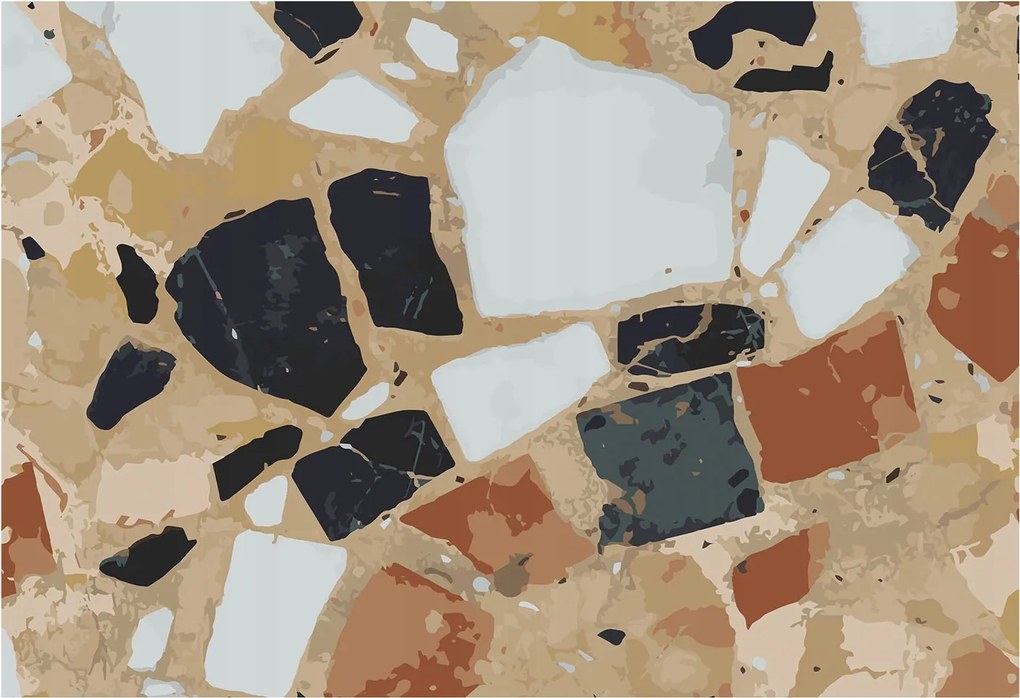 Flizelin tapéta 3D ragasztóval Fali Rusztikus kövek 152x104 Ragasztó