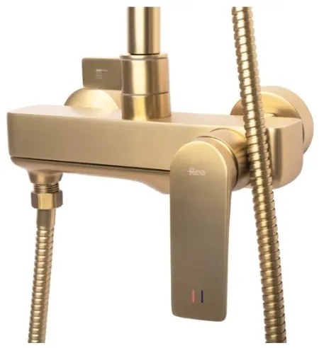 REA-P2400 - AVALON zuhanyszett csapteleppel, szálcsiszolt arany