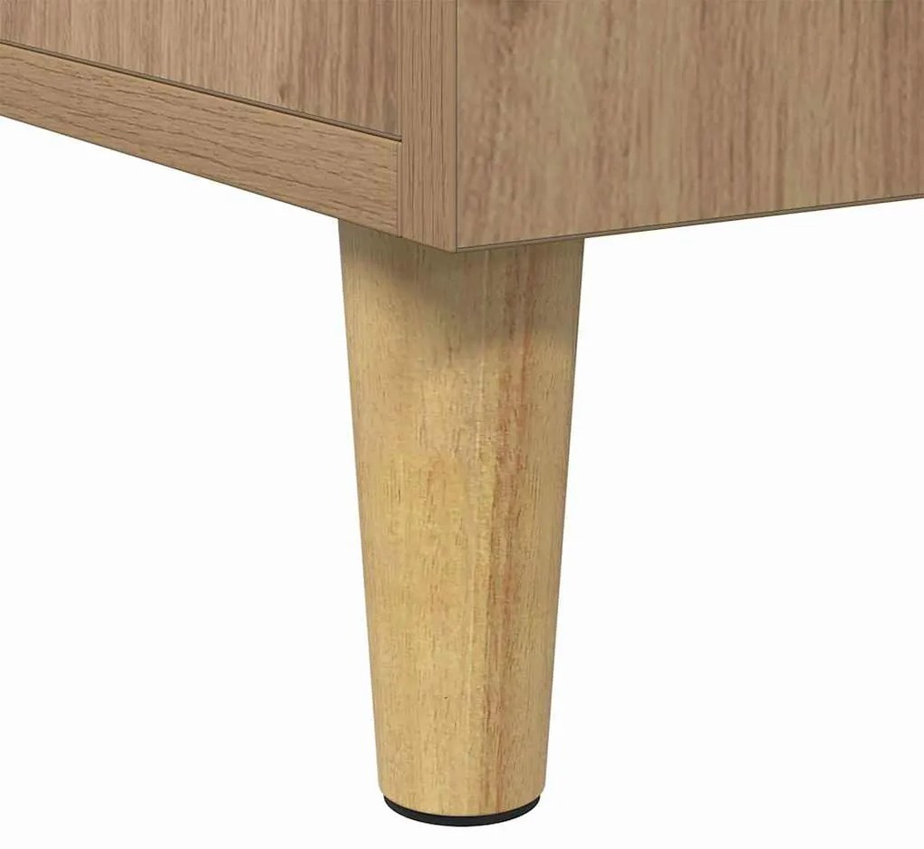 vidaXL Asztal polcokkal ajtóval Artisan tölgy 140 x 50 x 75 cm Faanyag