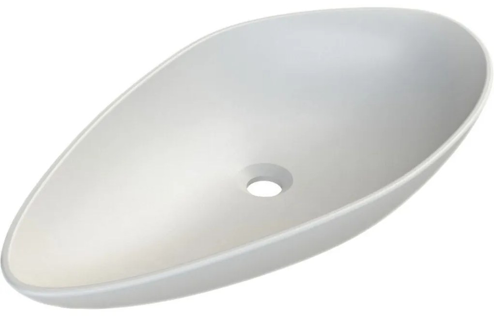 CeraStyle OLIVE - PULTRA ültethető - Top Counter - porcelán mosdó - MATT FEHÉR - 60 x 35 cm