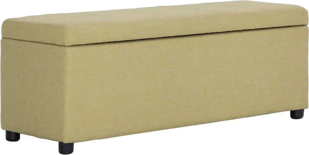 vidaXL zöld poliészter pad tárolórekesszel 116 cm