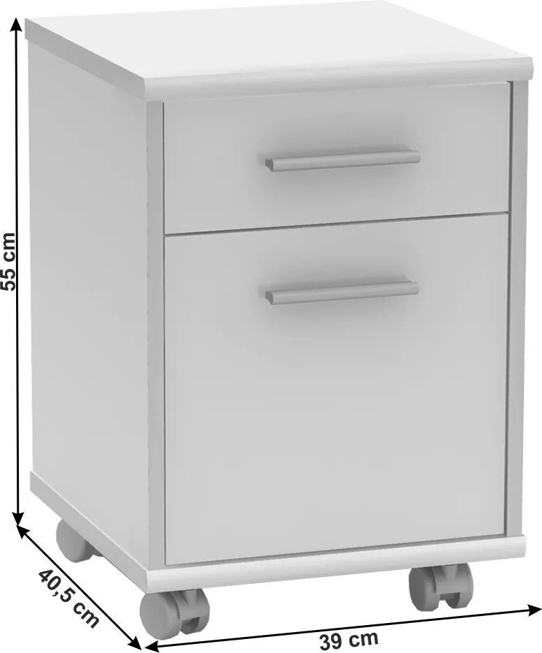 Irodai összeállítás, fehér, JOHAN 2 NEW