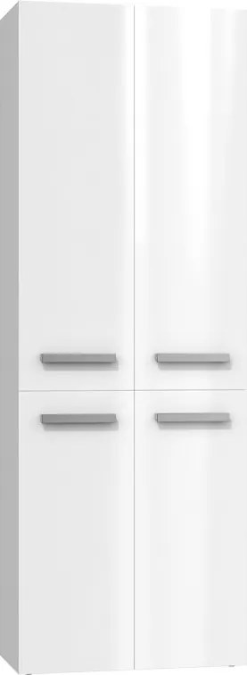 2K DD fürdőszoba szekrény, fényes fehér