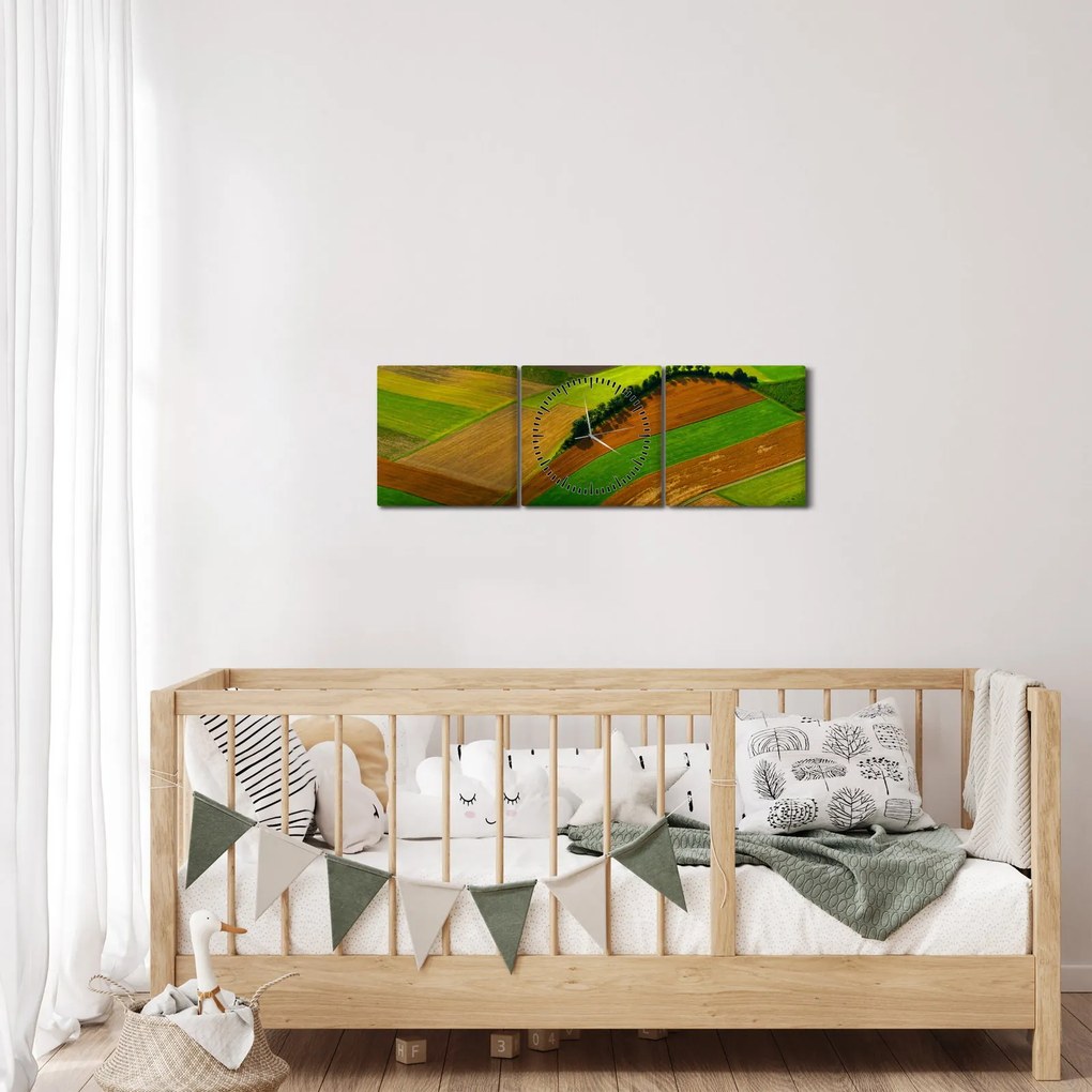 Kép - Mezők, rétek (órával) (90x30 cm)