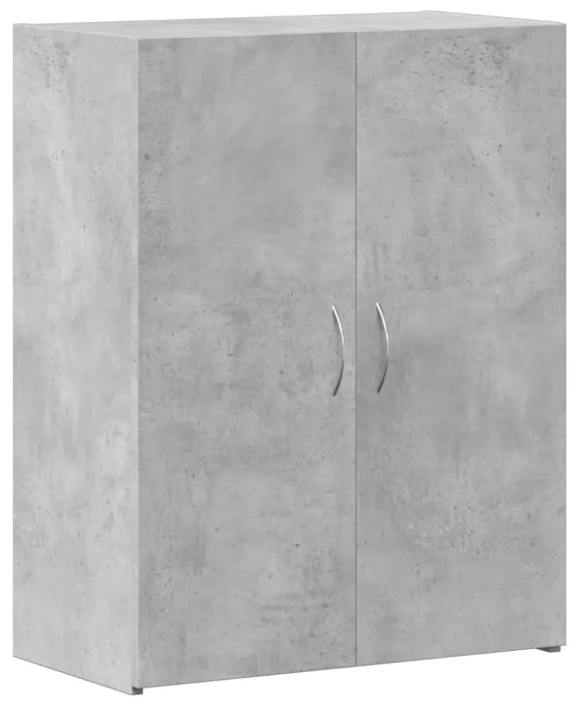 betonszürke szerelt fa irattartó szekrény 60 x 32 x 77,5 cm