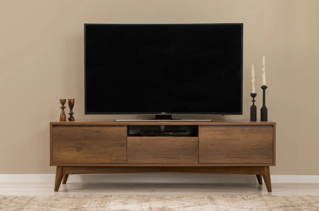 Vina TV-állvány, dió, 170 cm