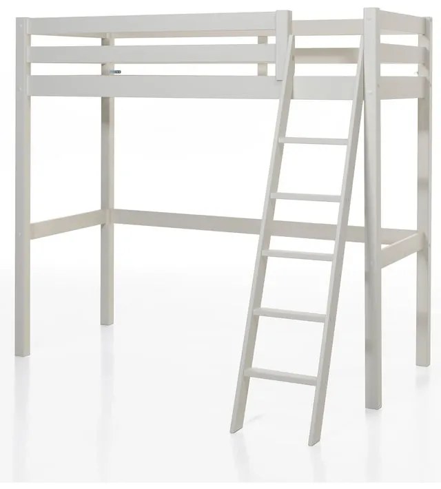 Fehér magasított borovi fenyő gyerekágy 90x200 cm PINO – Vipack