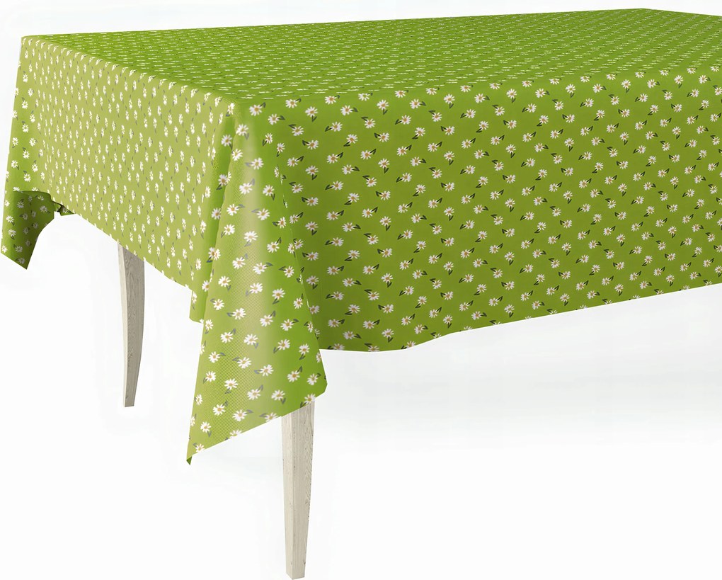 Cerata Vastag Abrosz Zöld Bőrből Apró Virágok Margaréta 140x250