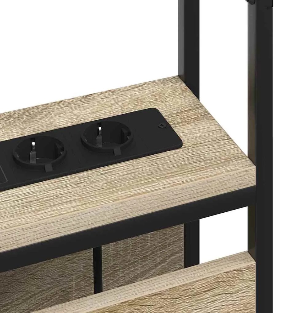 Tároló fejtámla polcokkal tárolóval sonoma tölgy 100 cm Faanyag