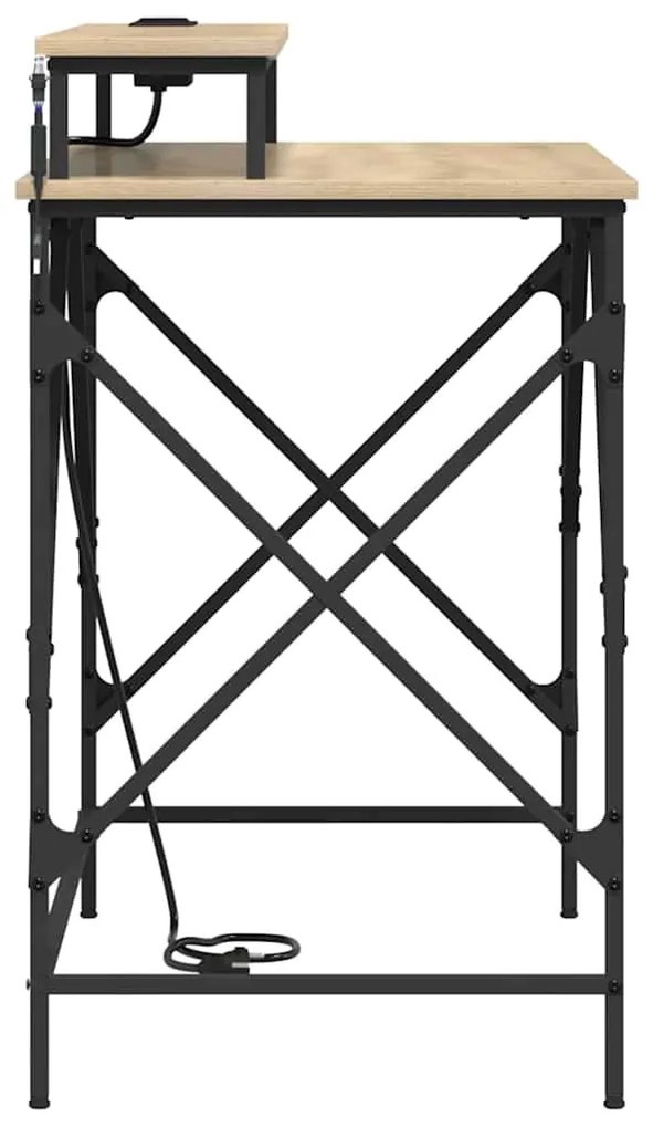 Asztal tárolóval sonoma tölgy 100 x 50 x 86.5 cm Faanyag