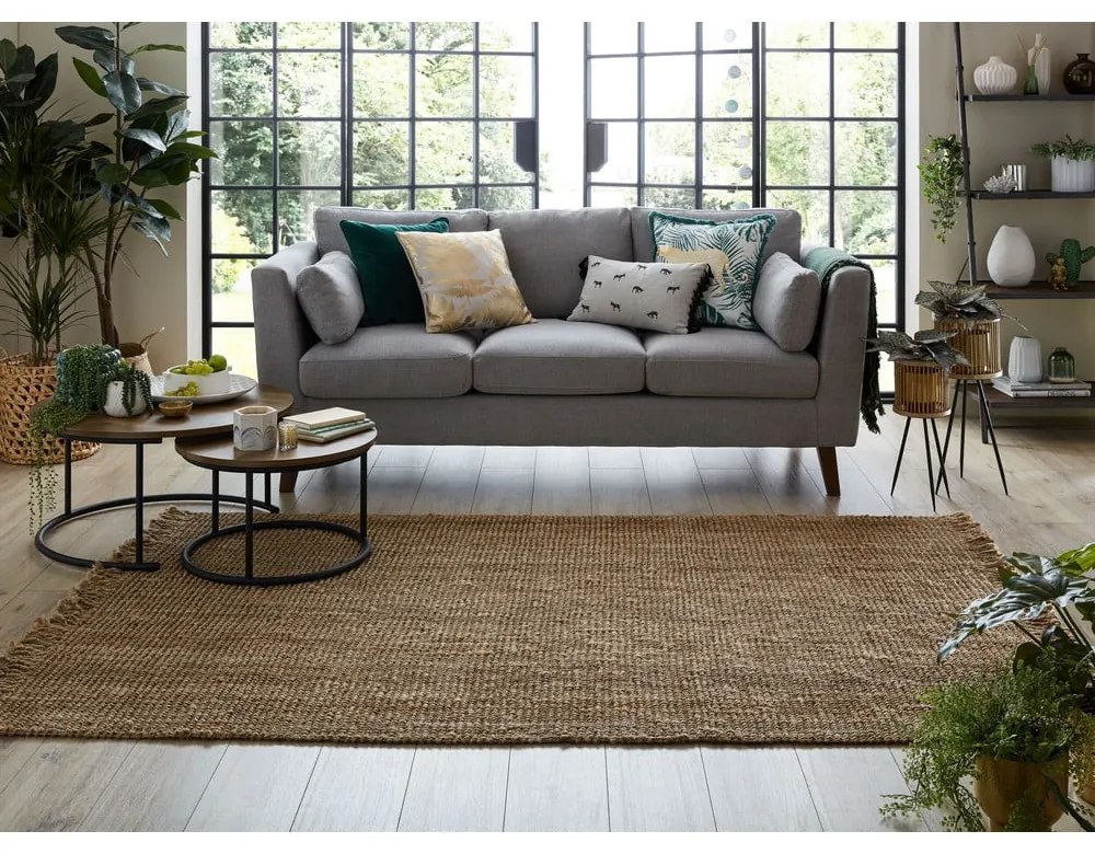 Jute barna juta szőnyeg, 200 x 290 cm - Flair Rugs