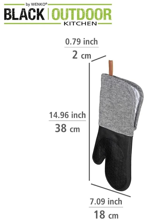Black Outdoor Kitchen Ada 2 db konyhai kesztyű - Wenko