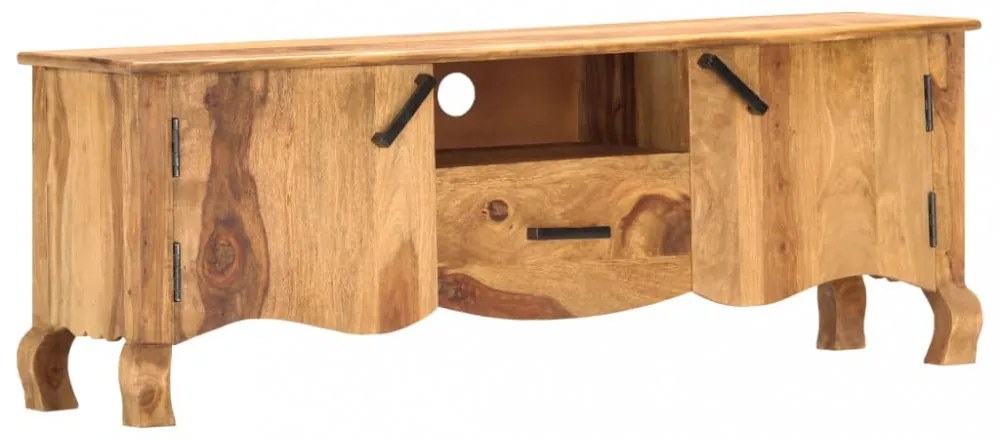 tömör fa TV-szekrény 115 x 30 x 42 cm