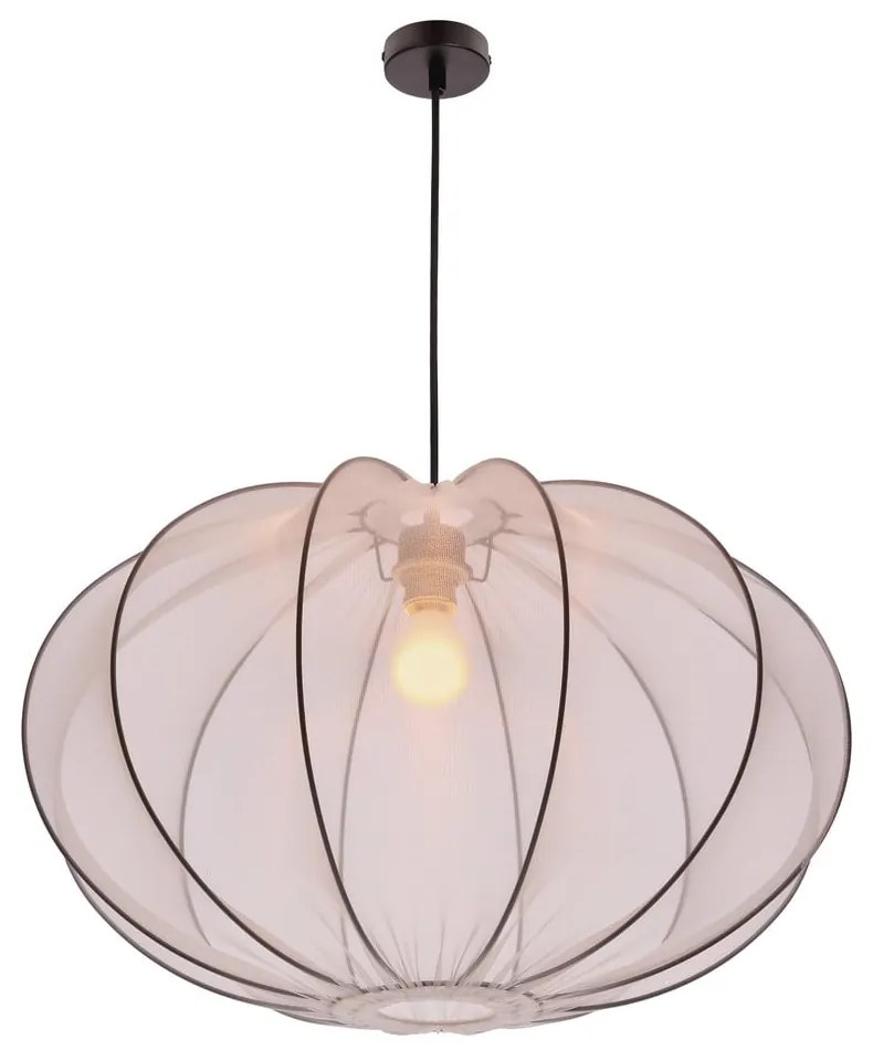 Fehér függőlámpa textil búrával ø 60 cm Mellow – Candellux Lighting