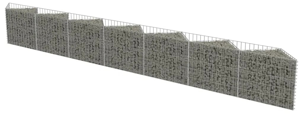 vidaXL horganyzott acél gabion fal 450 x 30 x 50 cm