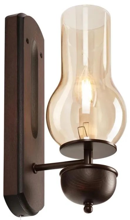 Brilagi - LED Fali lámpa COTTAGE 1xE14/40W/230V bükkfa/barna BG1502+BG2273