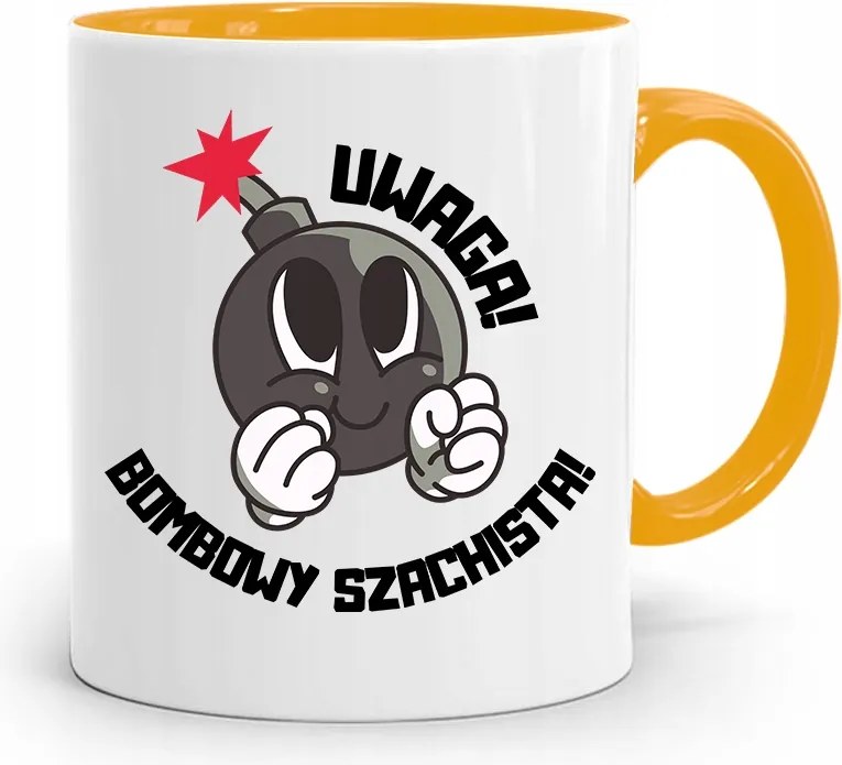 Sakkozóknak Sárga Bögre Születésnapi Ajándéknak, fényképes nyomattal