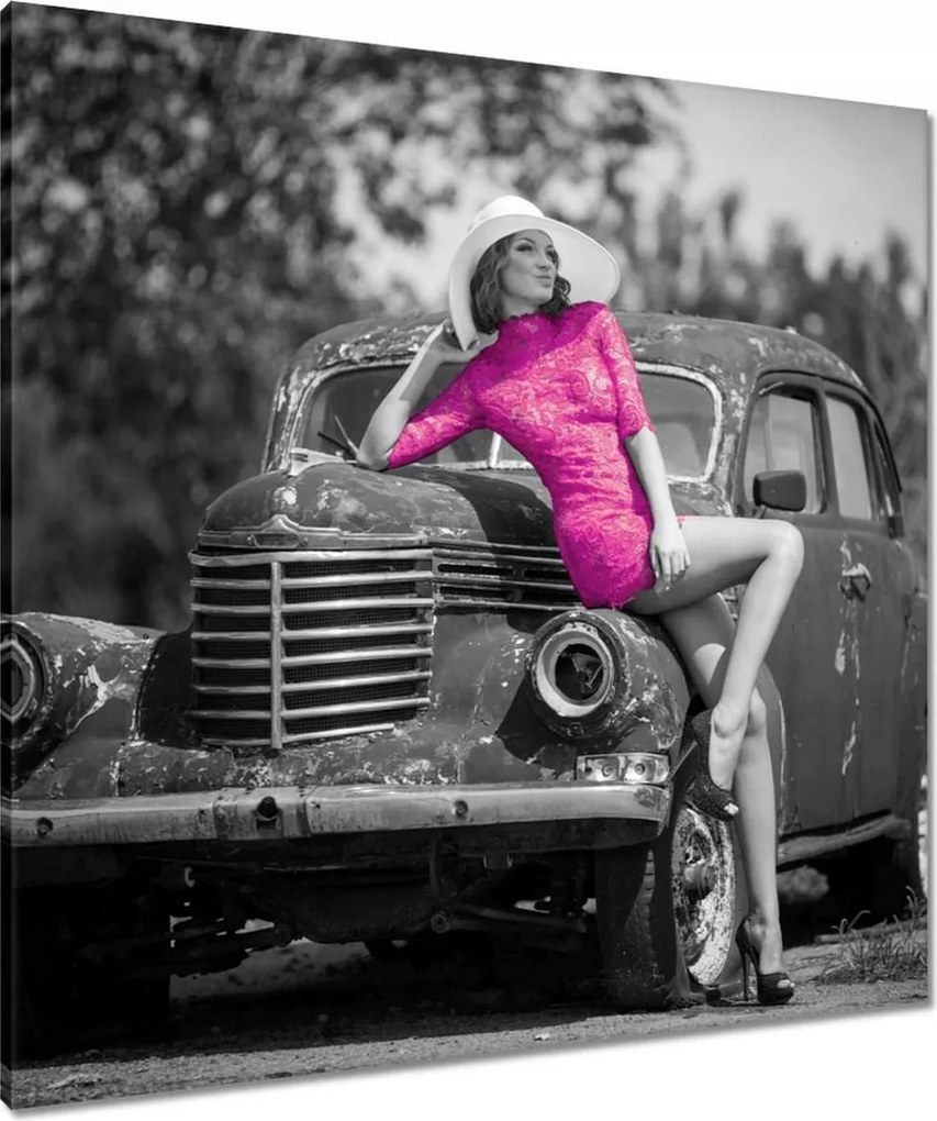 Vászonkép 80x80 Ruhában a törmeléken