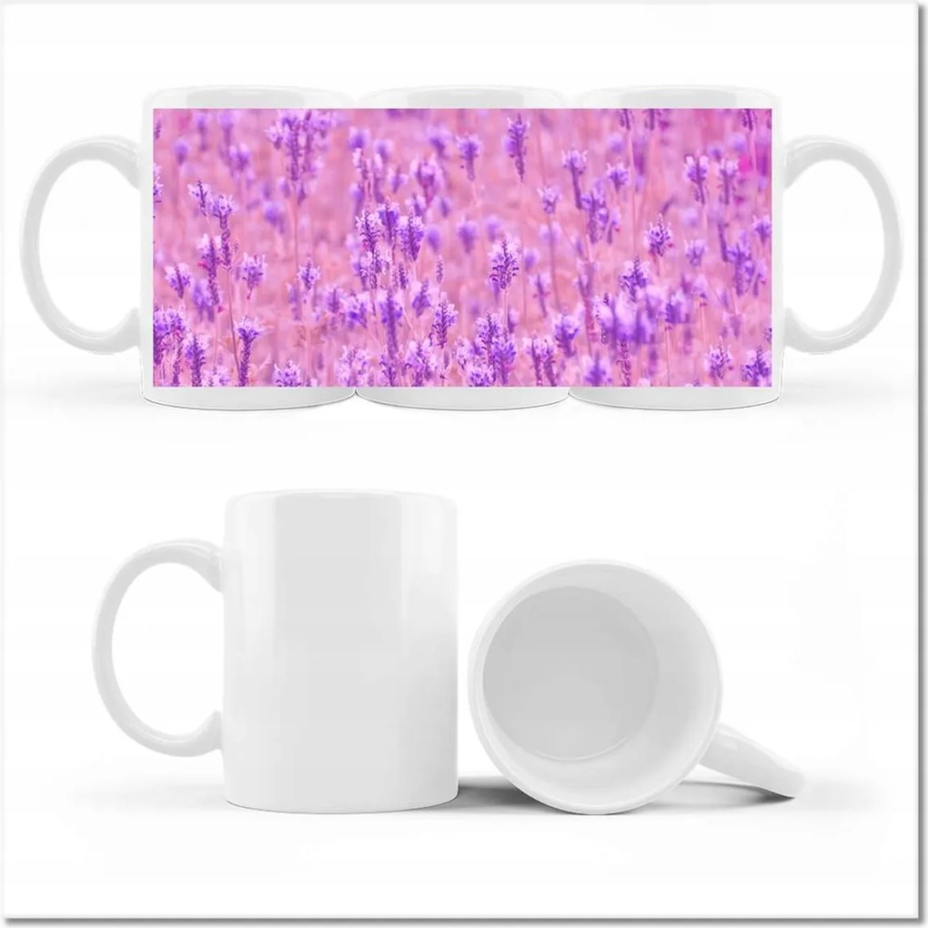 Levendula tenger fényképes bögre