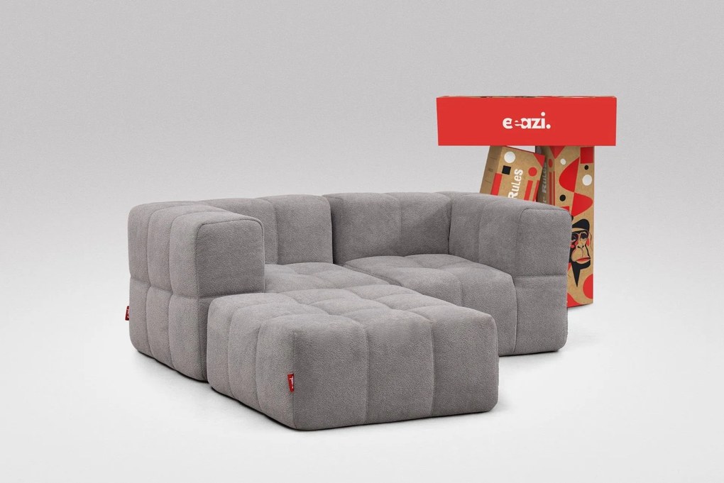 3 Teiliges Modulares Sofa – Grau