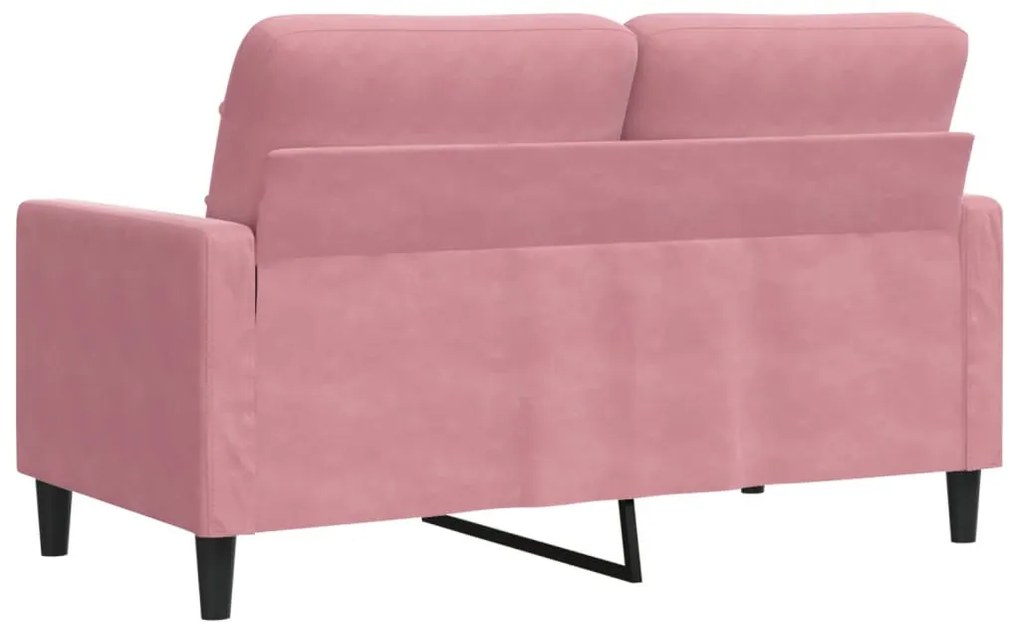 kétszemélyes rózsaszín bársony kanapé 120 cm