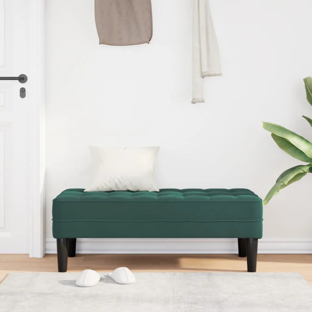 Pad zöld 113x57x39 cm bársonyból