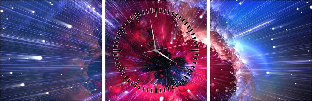Kép - Az univerzum energiája (órával) (90x30 cm)