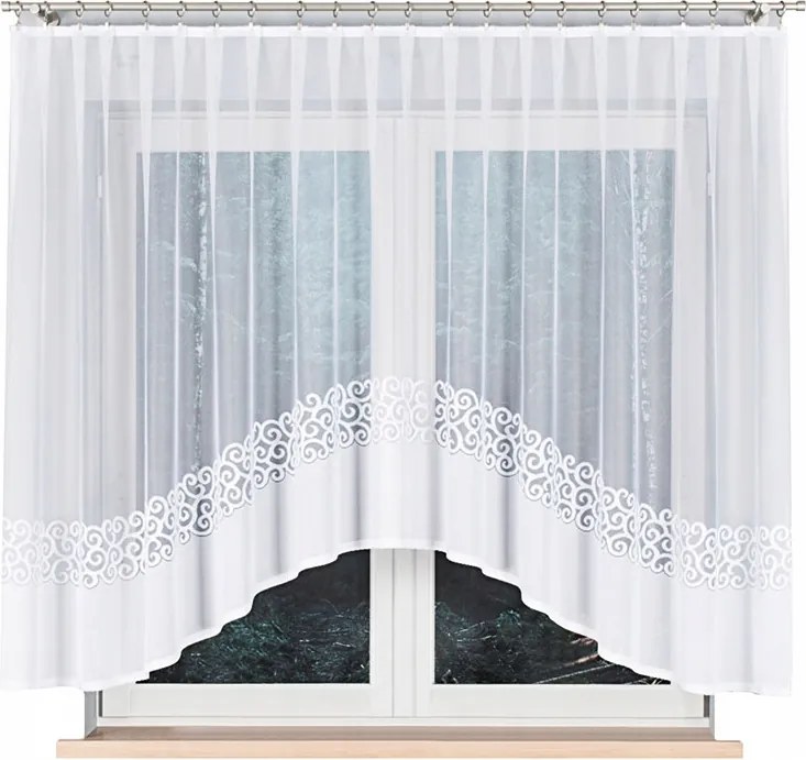 Daniela Jacquard készfüggöny, alul kivágással 350x155 cm