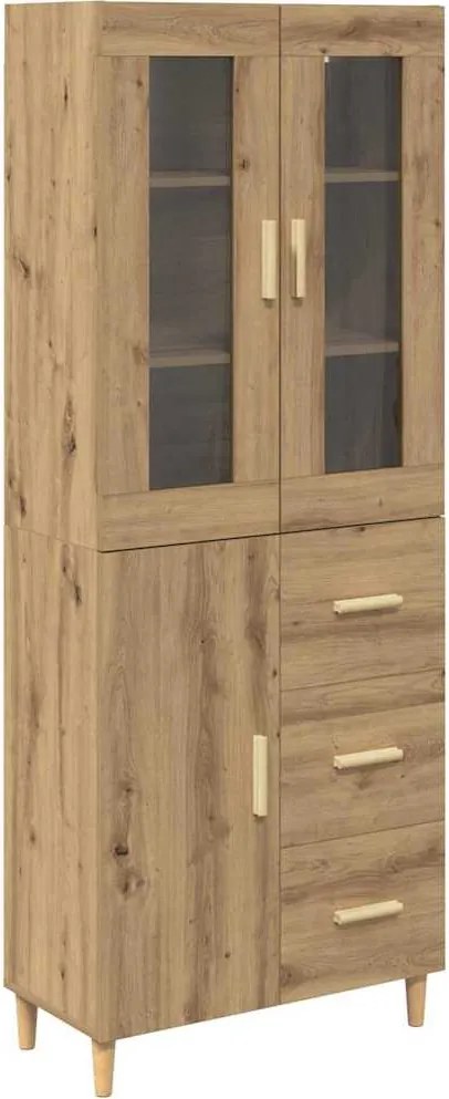 vidaXL Magasfiú fiókkal Artisan tölgy 69,5 x 34 x 180 cm Faanyag