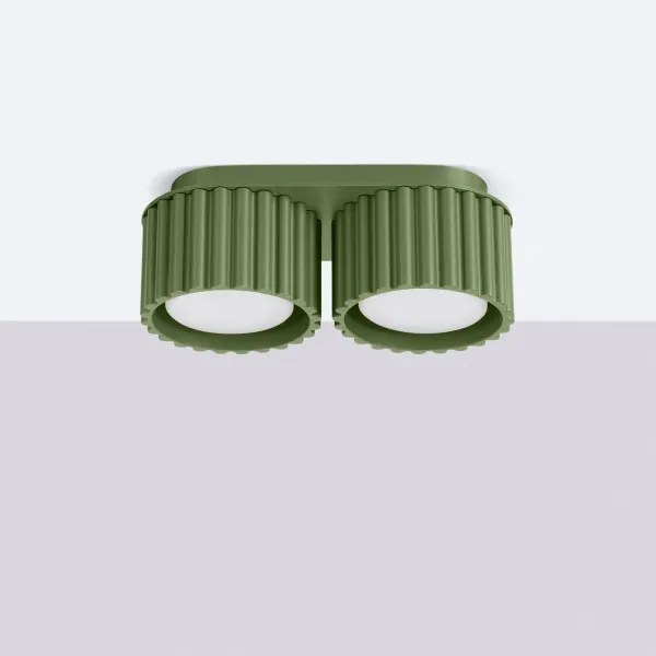 Sollux SL.1798 - AURA spotlámpa 2xGX53/10W/230V zöld