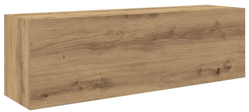 kézműves tölgy szerelt fa fali fürdőszobaszekrény 100x25x30 cm