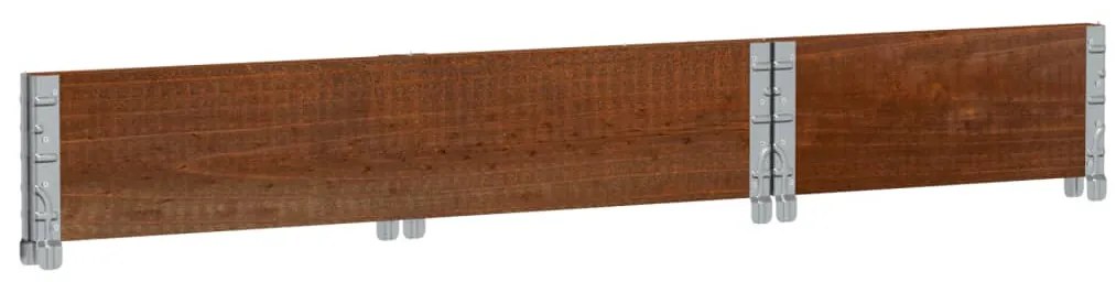 barna tömör fenyőfa kerti növénytartó 100 x 50 cm