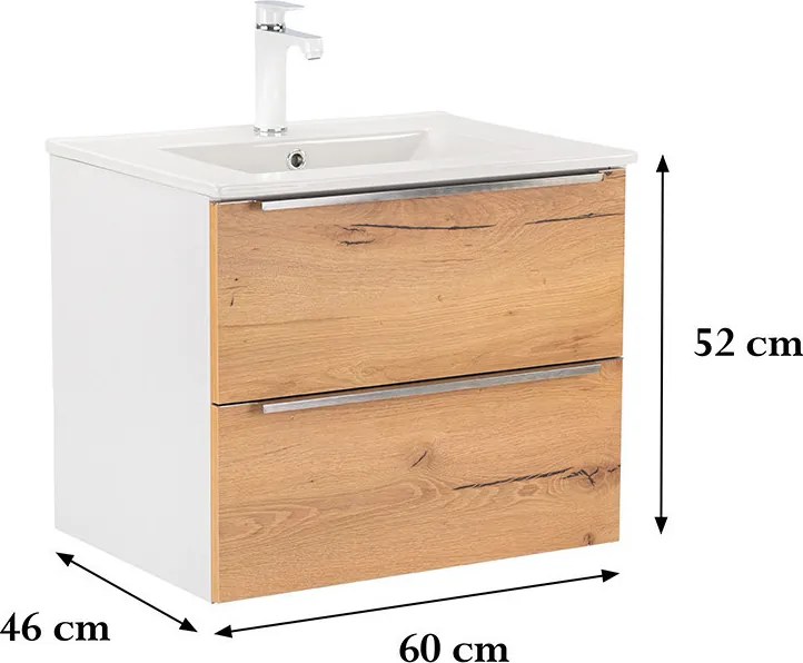 Vario Trim 60 Fürdőszoba alsó szekrény mosdóval