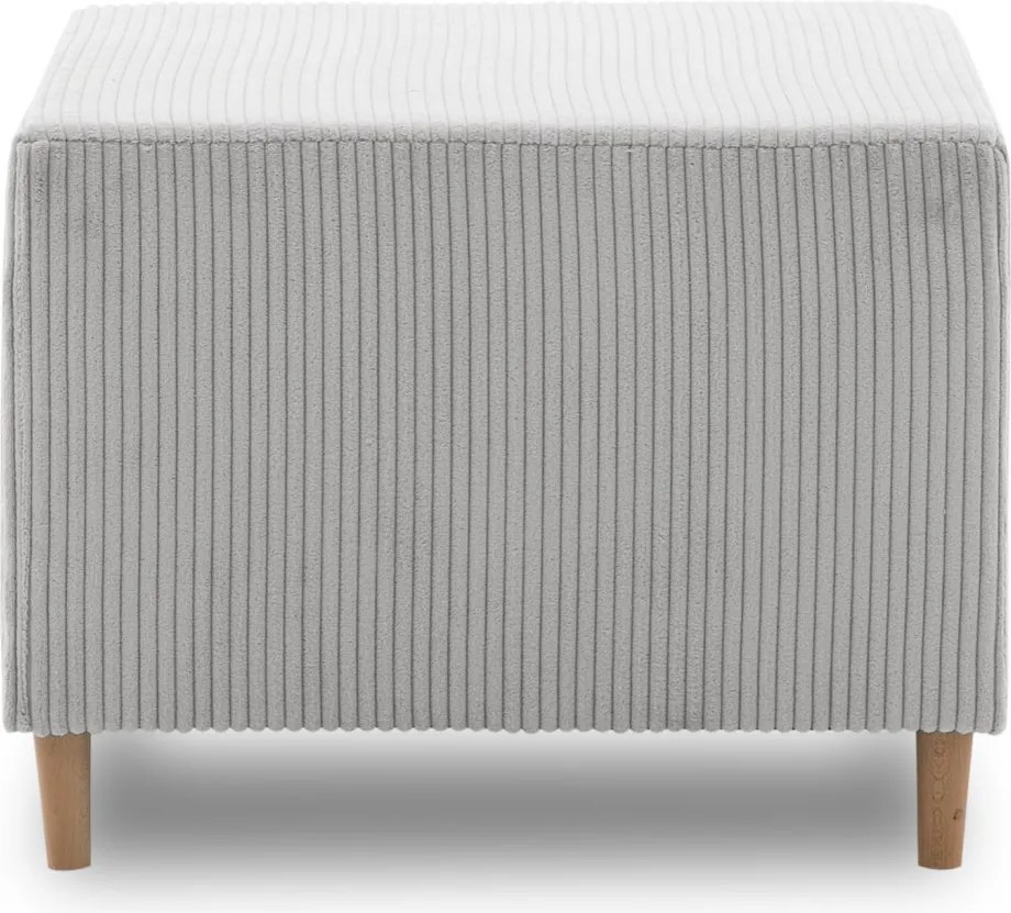 Fireze puff, kordbársony, szürke