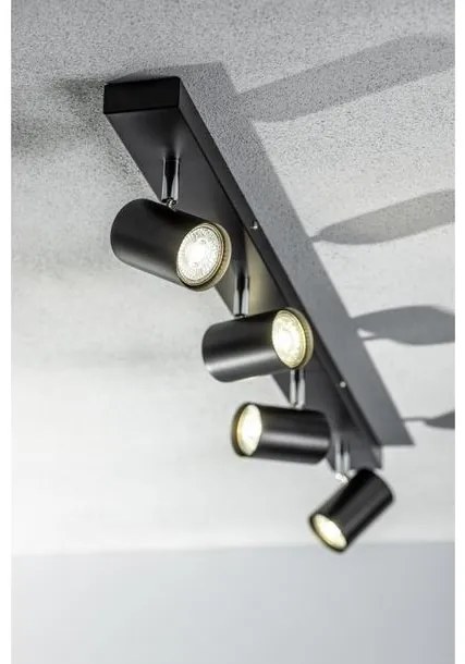 Lámpa Mennyezeti lámpatest VENETO, IP20, max. 20W, 4 x GU10, kör, fekete