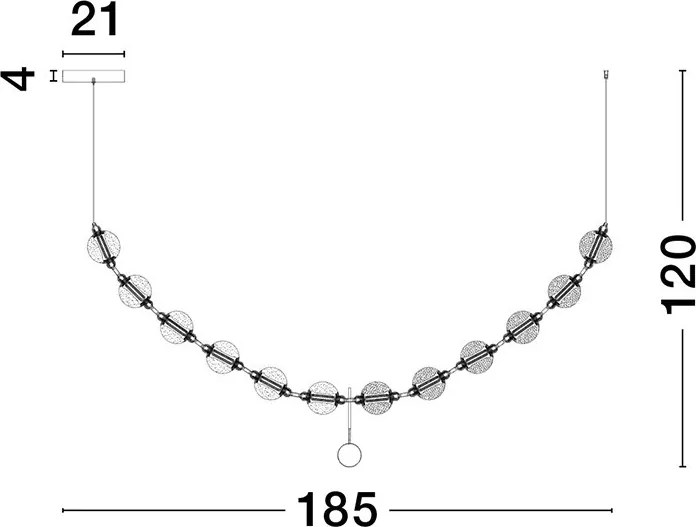 NOVALUCE 9695200 BRILLANTE Glamour Mennyezeti Lámpa LED IP20