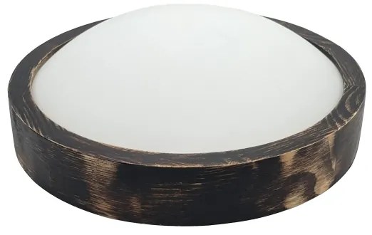 LED mennyezeti lámpa OAK SMOKY SLIM LED/20W/230V 4000K átm. 27 cm tölgy/sötétbarna