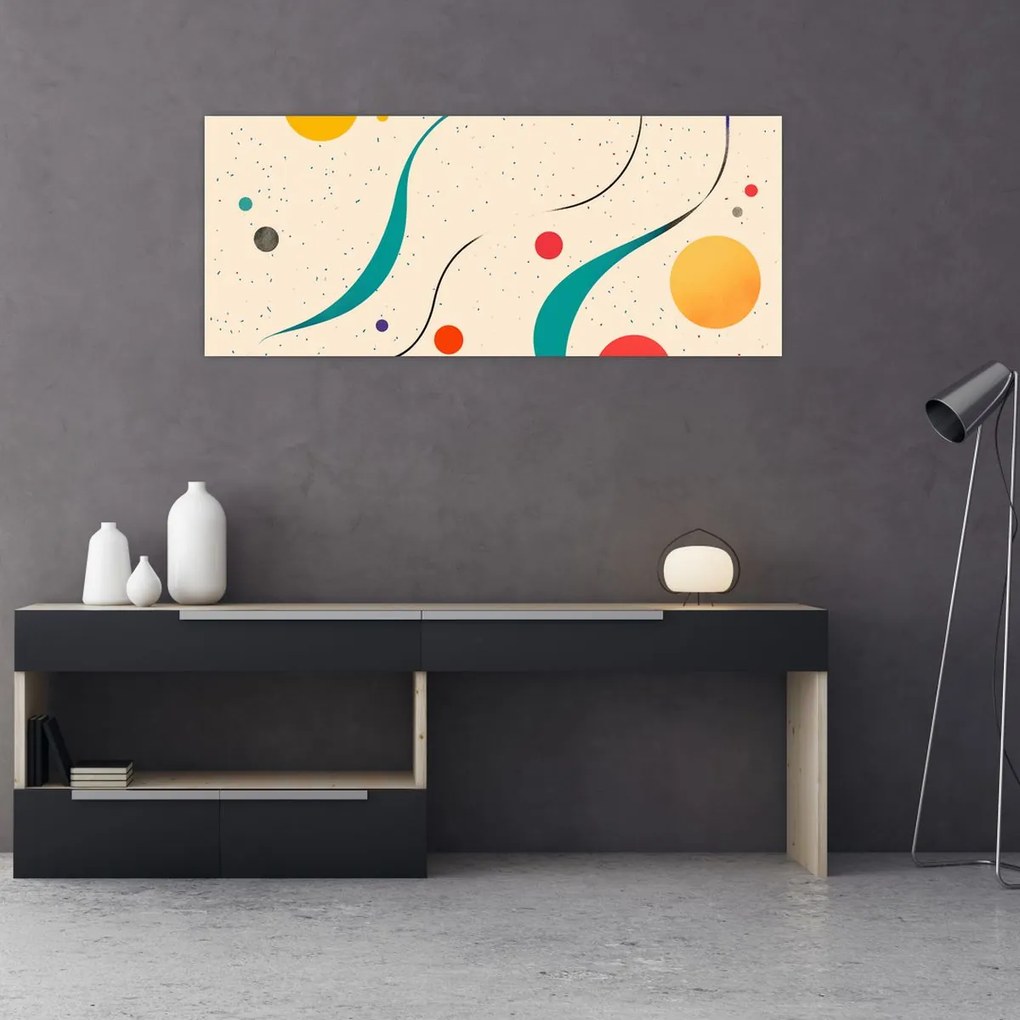 Kép - Minimalista színes illusztráció (120x50 cm)