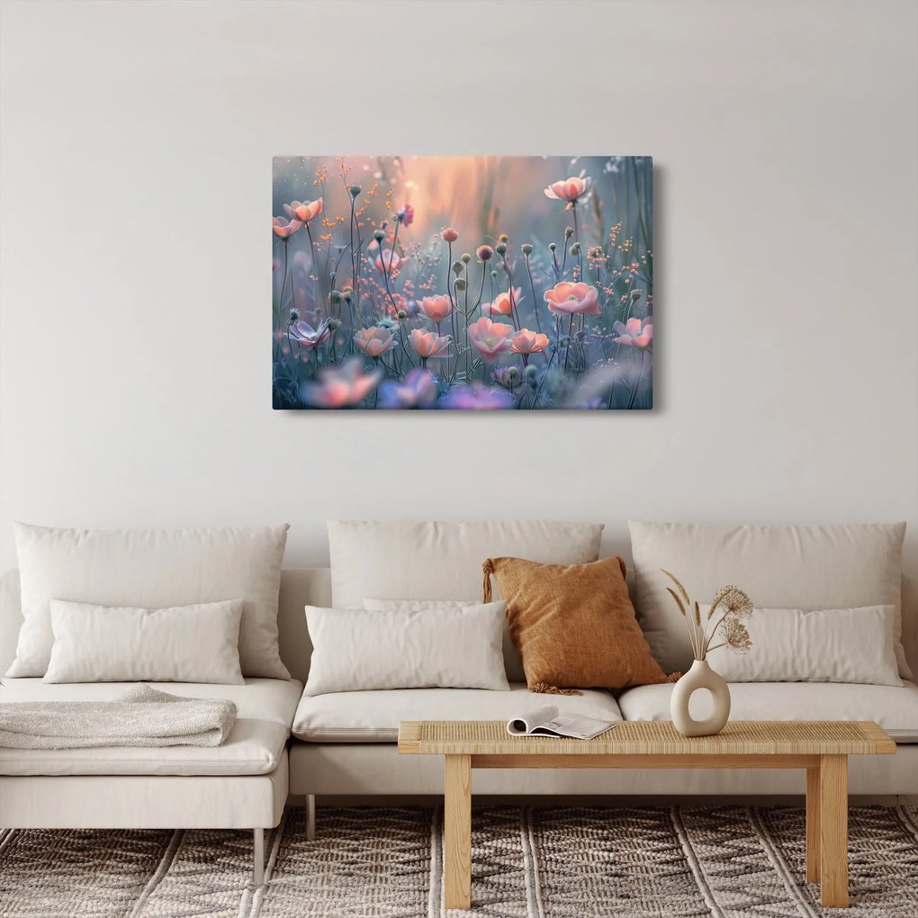 Kép - Virágok pasztell színekben (90x60 cm)