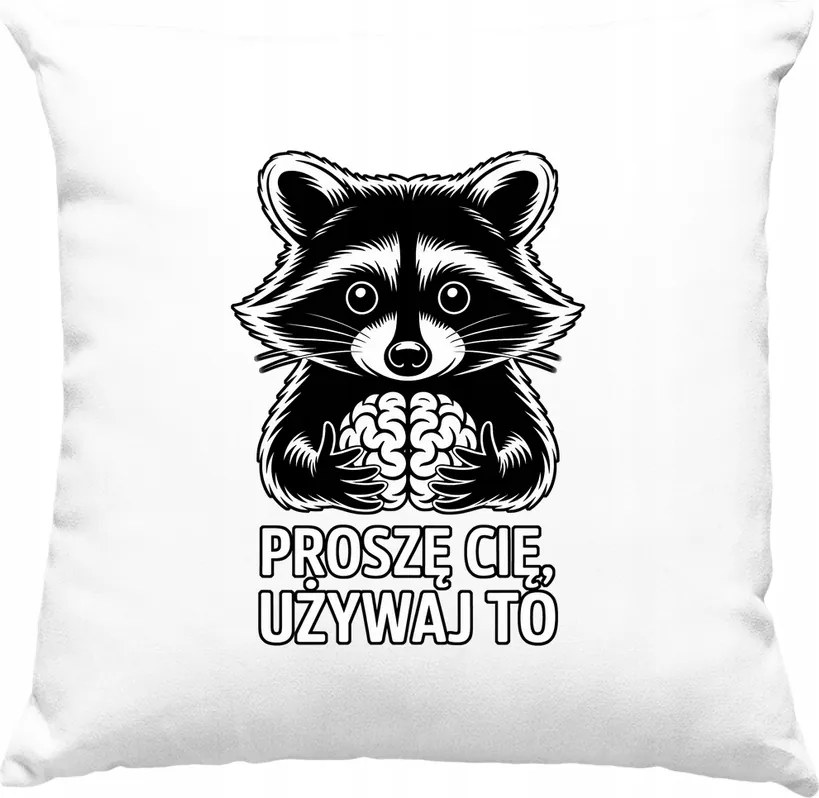 Agykefe párna Vicces fehér