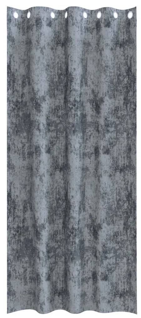 Bársony Függöny 2 db Szemfüggönnyel Ezüstszürke 225x140 cm