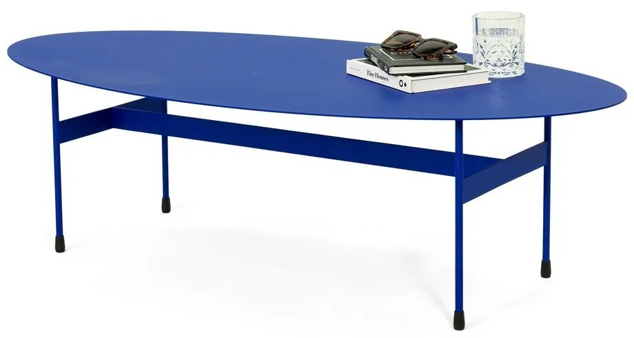 Kék fém dohányzóasztal 39x120 cm Mira – Spinder Design