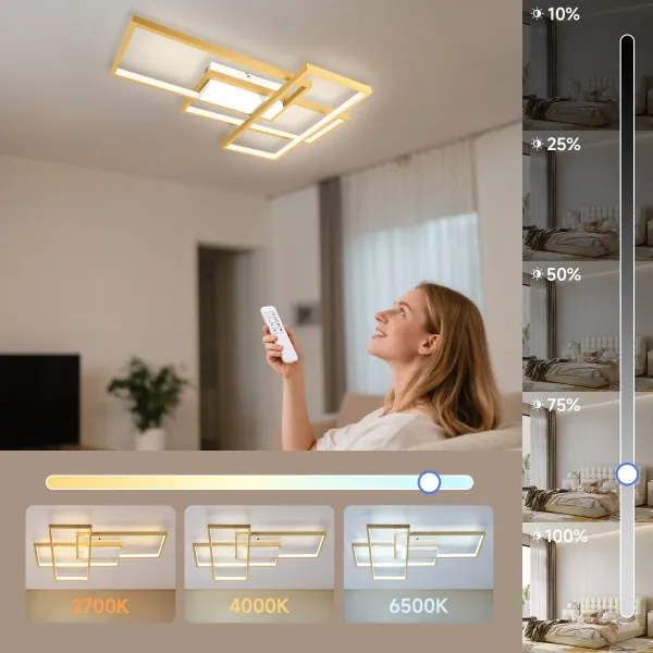 Aigostar - LED Dimmelhető mennyezeti lámpa LED/38W/230V 2700-6500K + távirányító