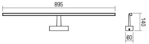 Redo 01-1676 - LED Fürdőszobai tükörmegvilágító NEPTUNE LED/18W/230V IP44
