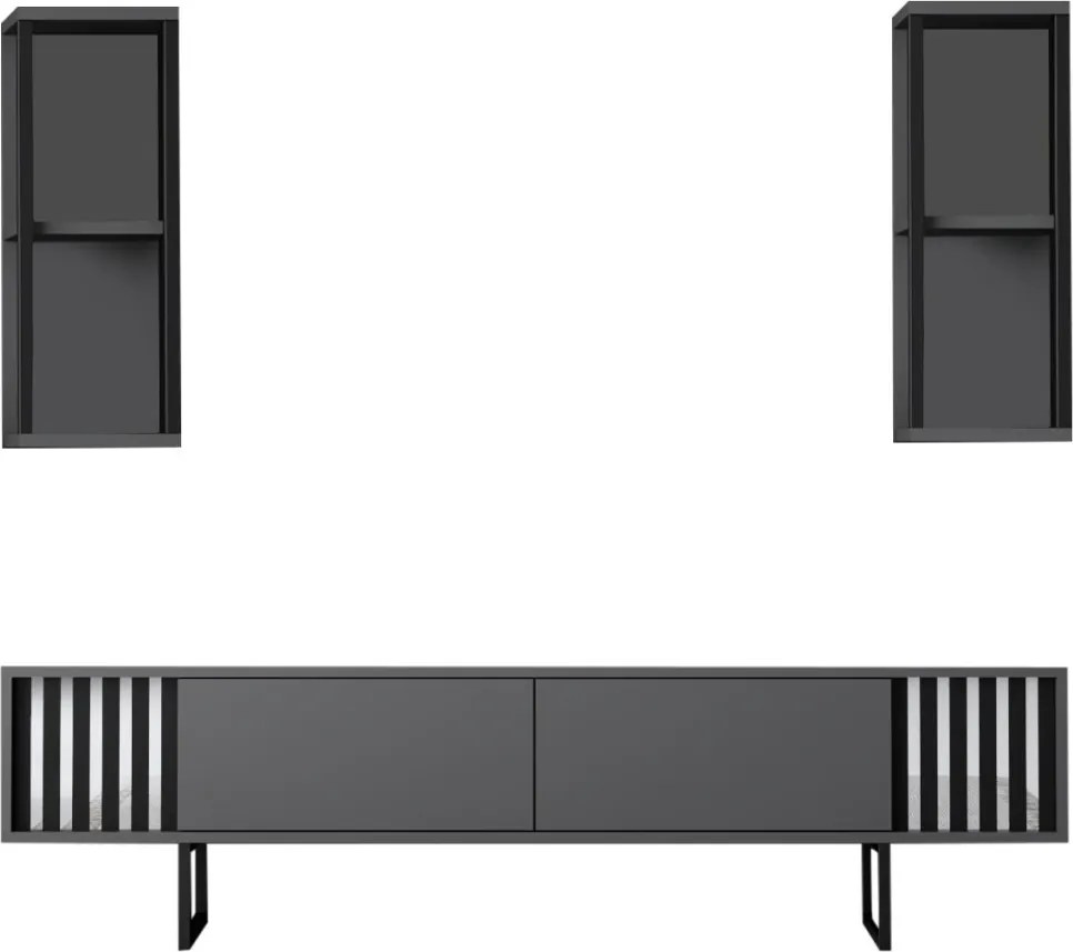 Chrome Line - antracit/fekete TV-állvány