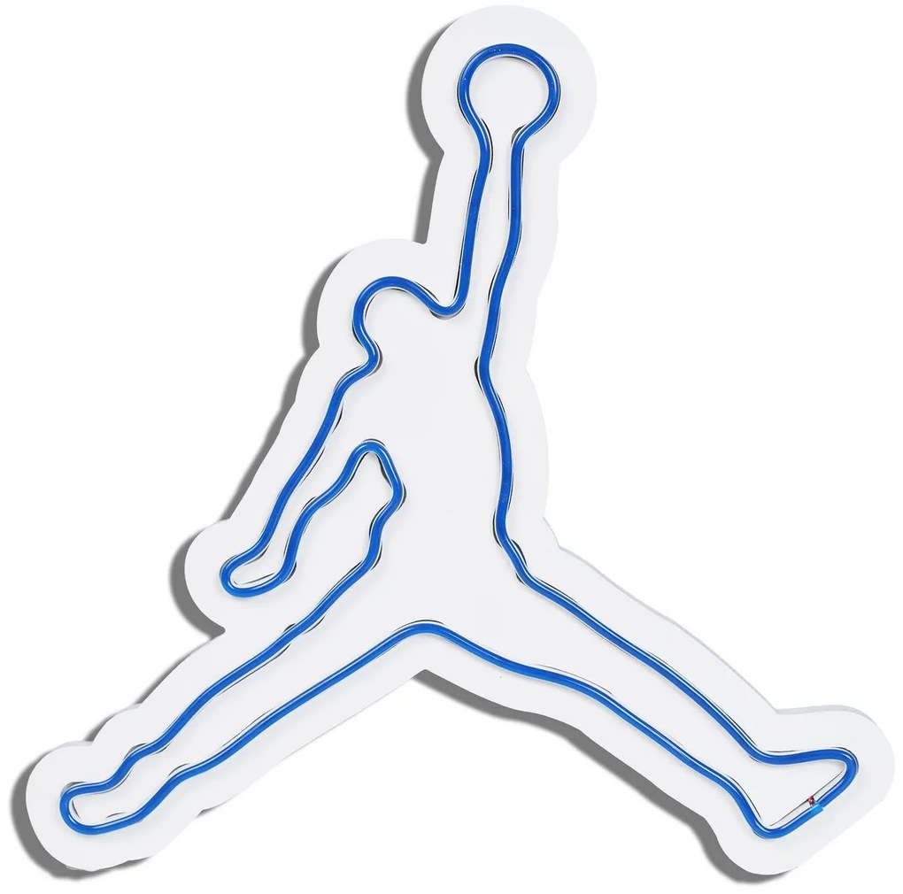 Műanyag LED-es fali dekoráció, Basketball - Blue