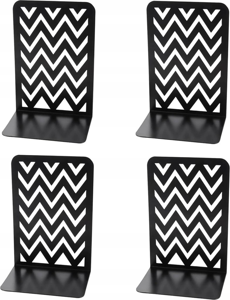 Könyvtámasz Csúszásgátló Fém Fekete Könyvtámasz Állvány 4 Db